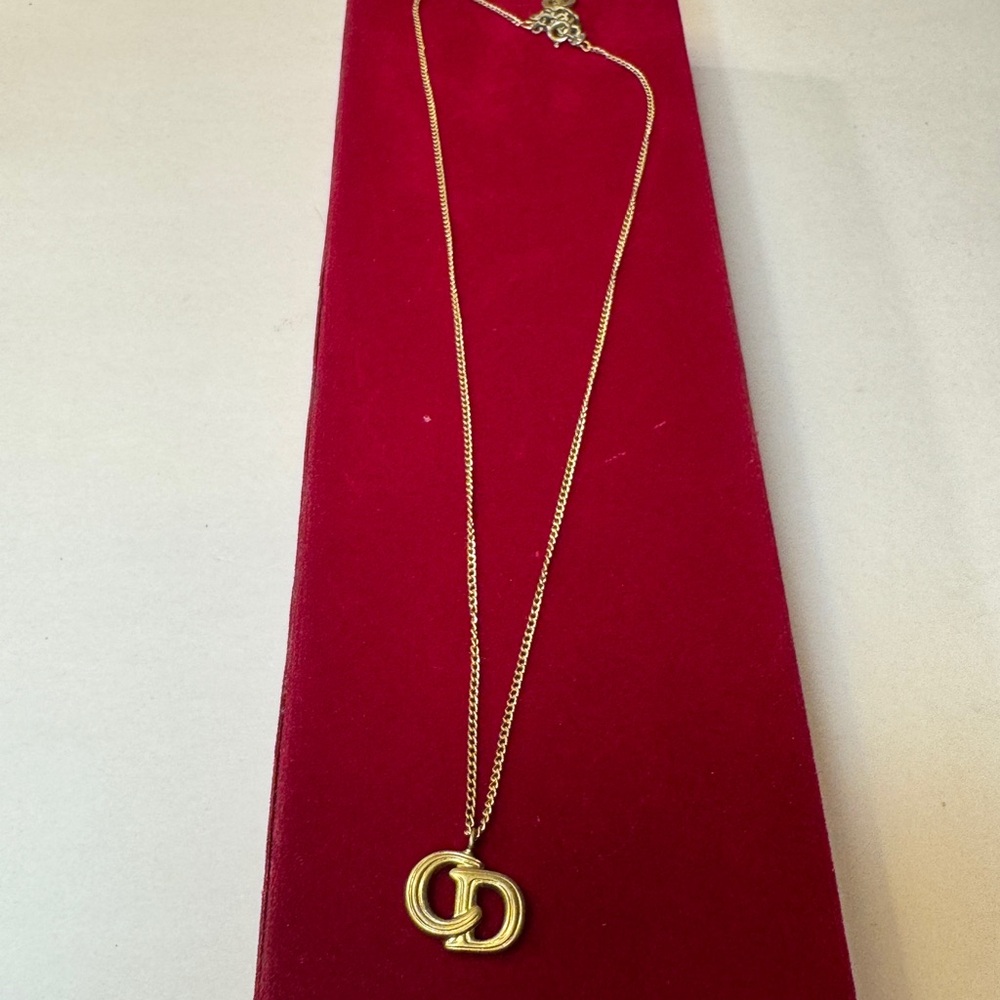 Designer Gold Initial Pendant Necklace - Picture 6 of 13